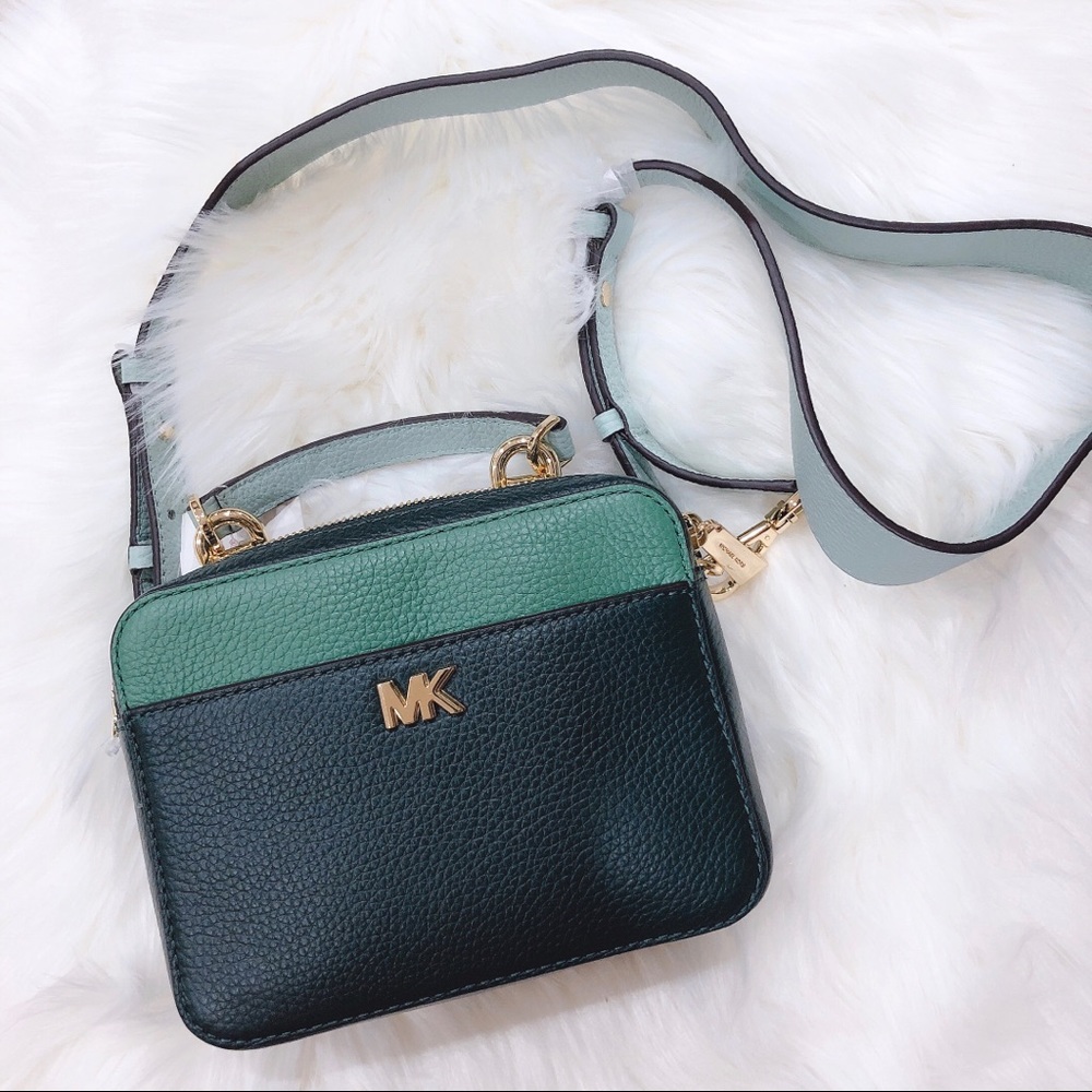 MICHAEL KORS Mott Mini Color-Block Pebbled Leather